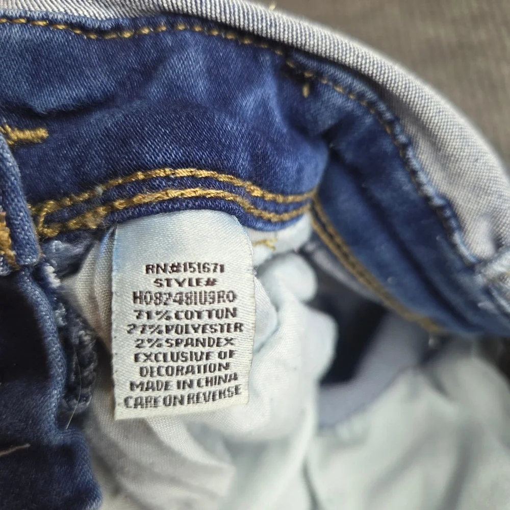 Hot‎ Kiss Girls Denim Overalls Shorts Distressed Blue Jean Adjustable Straps